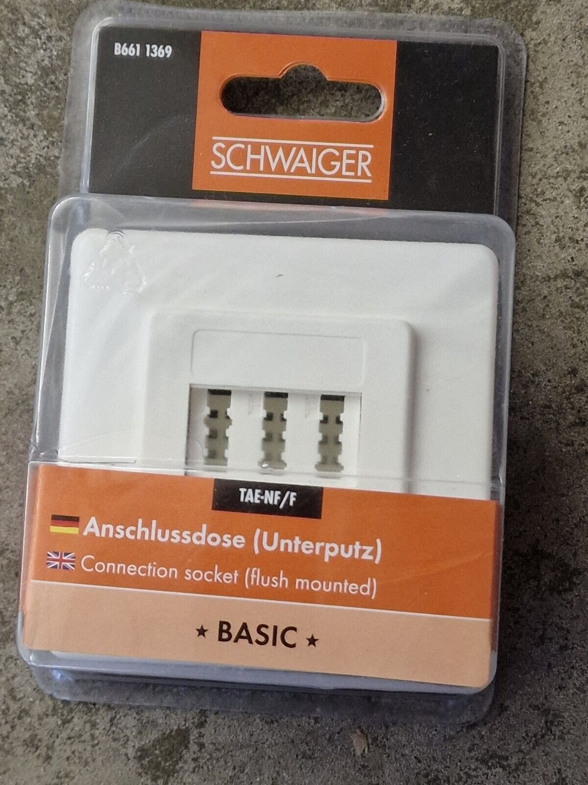 Schwaiger B6611369 TAE-NF/F Anschlussdose Unterputz